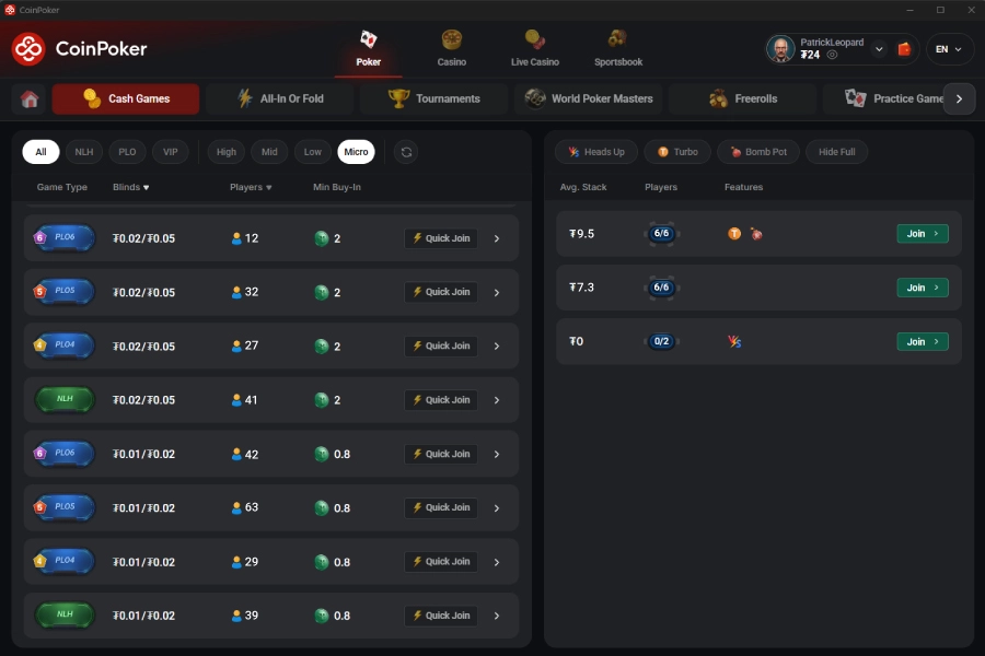 CoinPoker 桌面客户端下载帮助